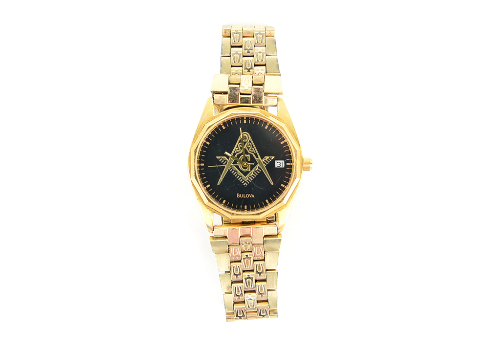 Bulova store masonic watch