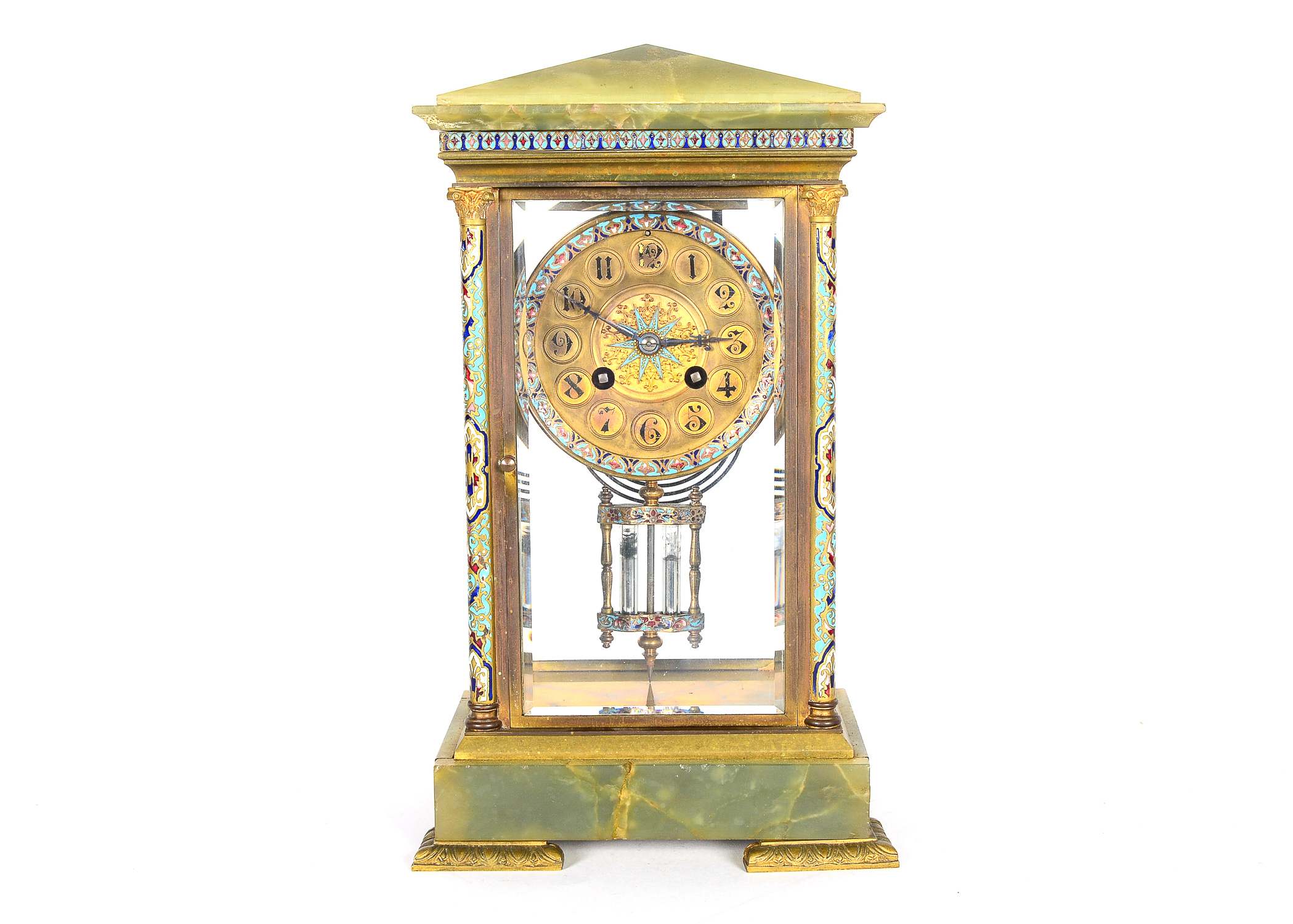 19th Century French Mercury Pendulum Mantel Clock