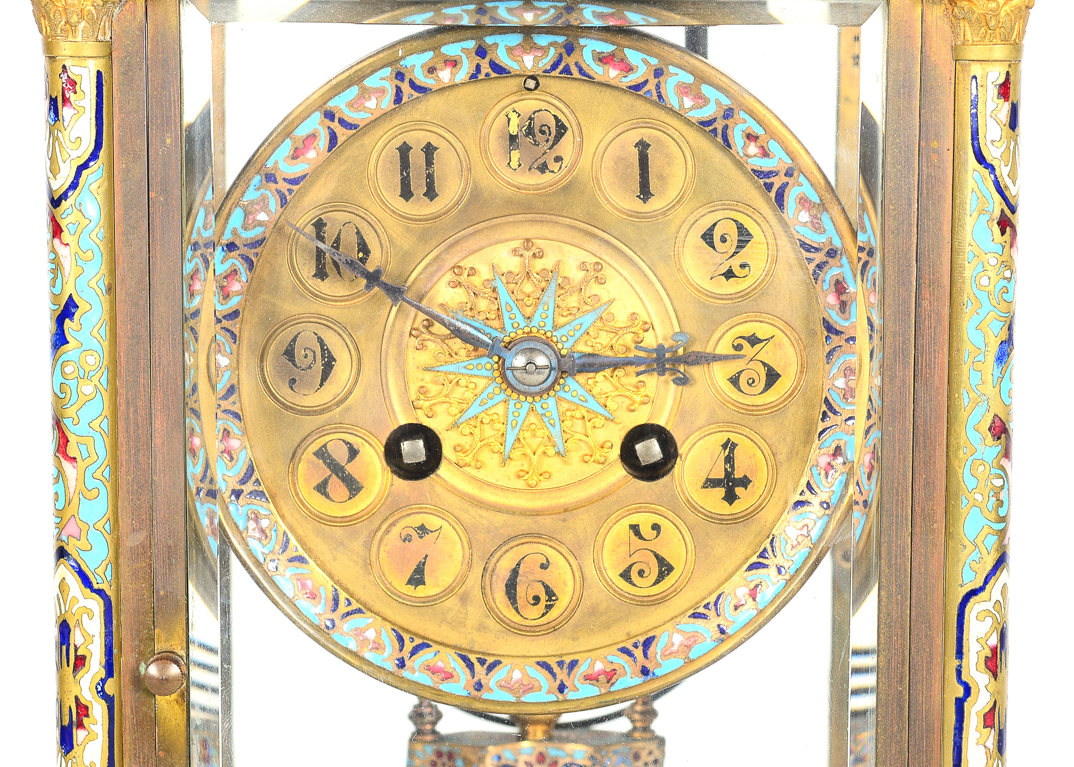 19th Century French Mercury Pendulum Mantel Clock