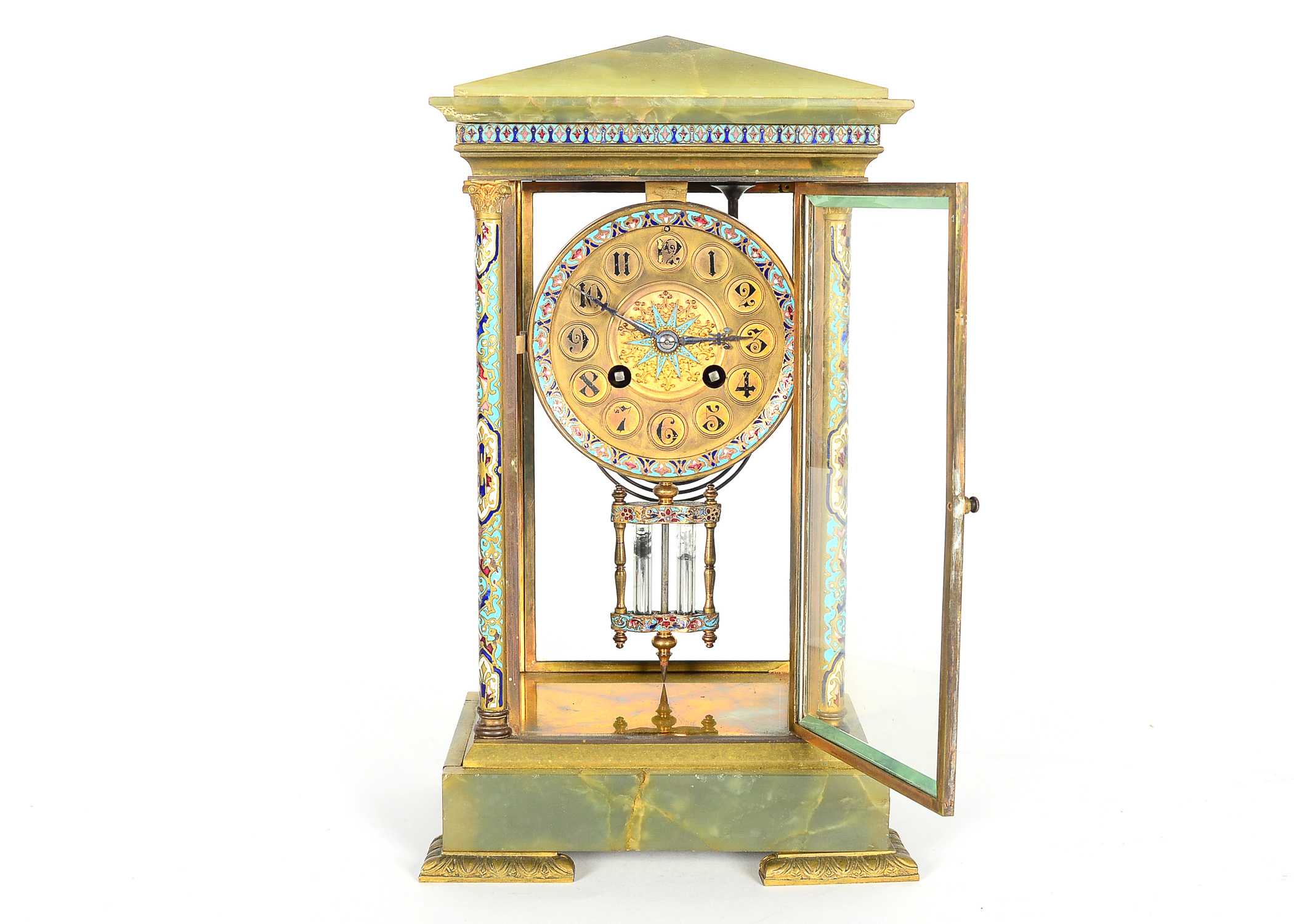 19th Century French Mercury Pendulum Mantel Clock
