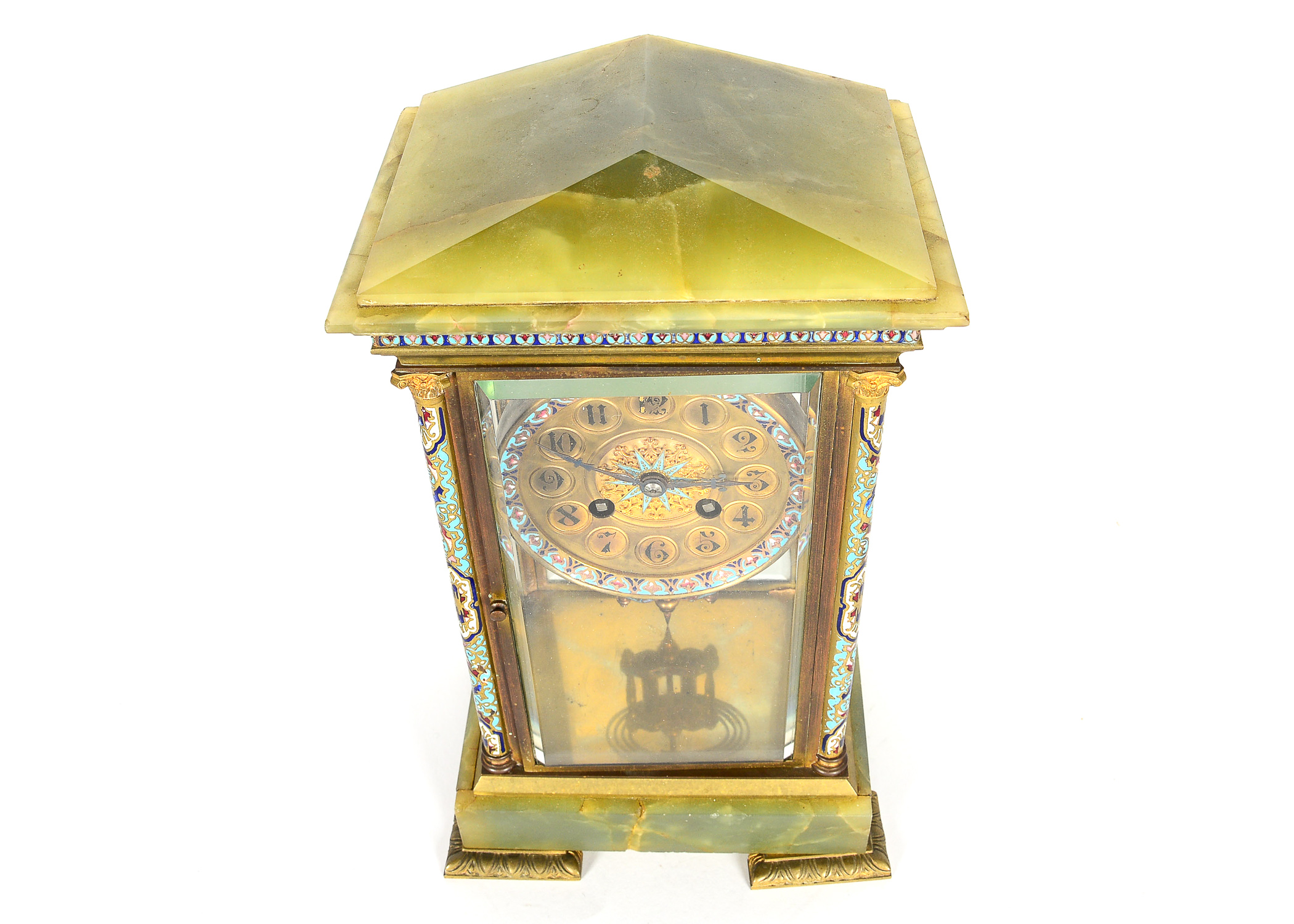 19th Century French Mercury Pendulum Mantel Clock