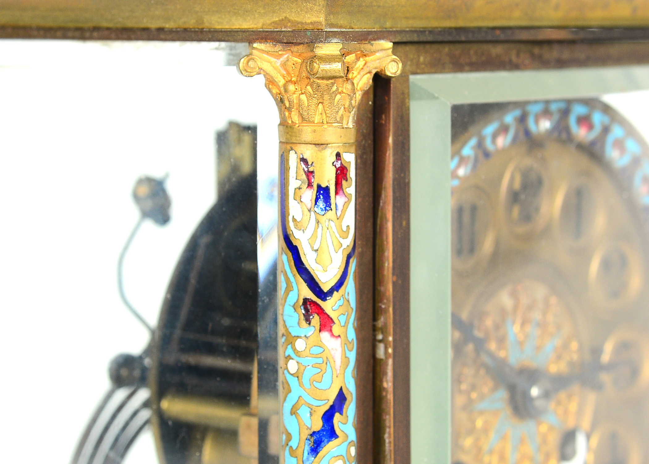 19th Century French Mercury Pendulum Mantel Clock