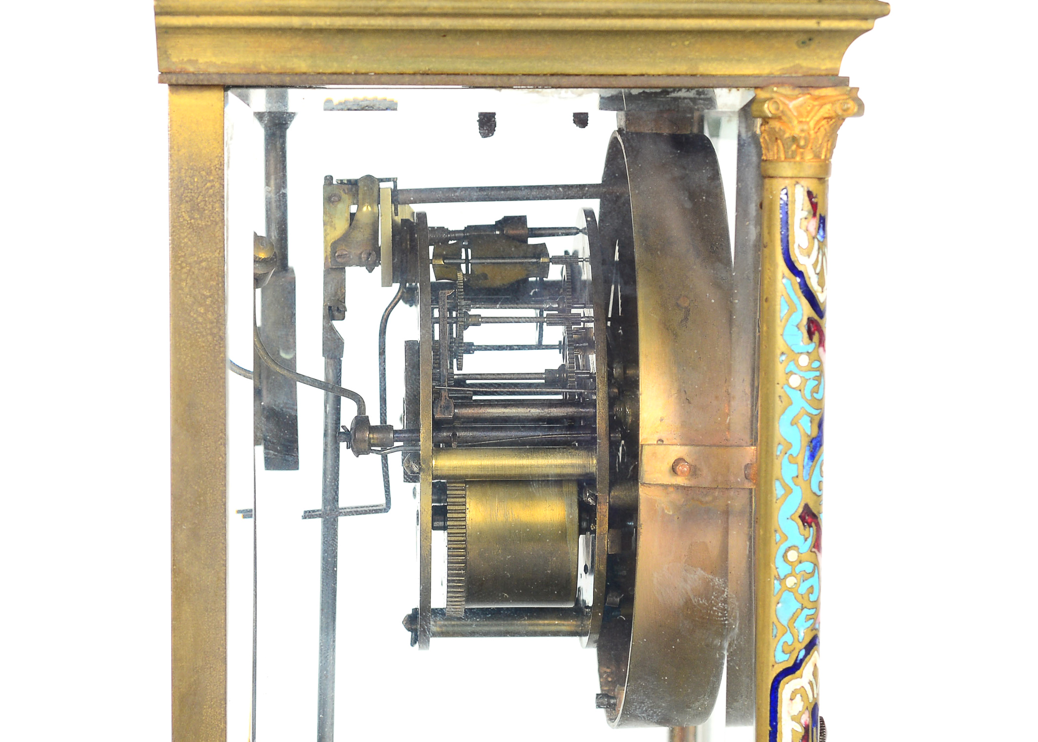 19th Century French Mercury Pendulum Mantel Clock