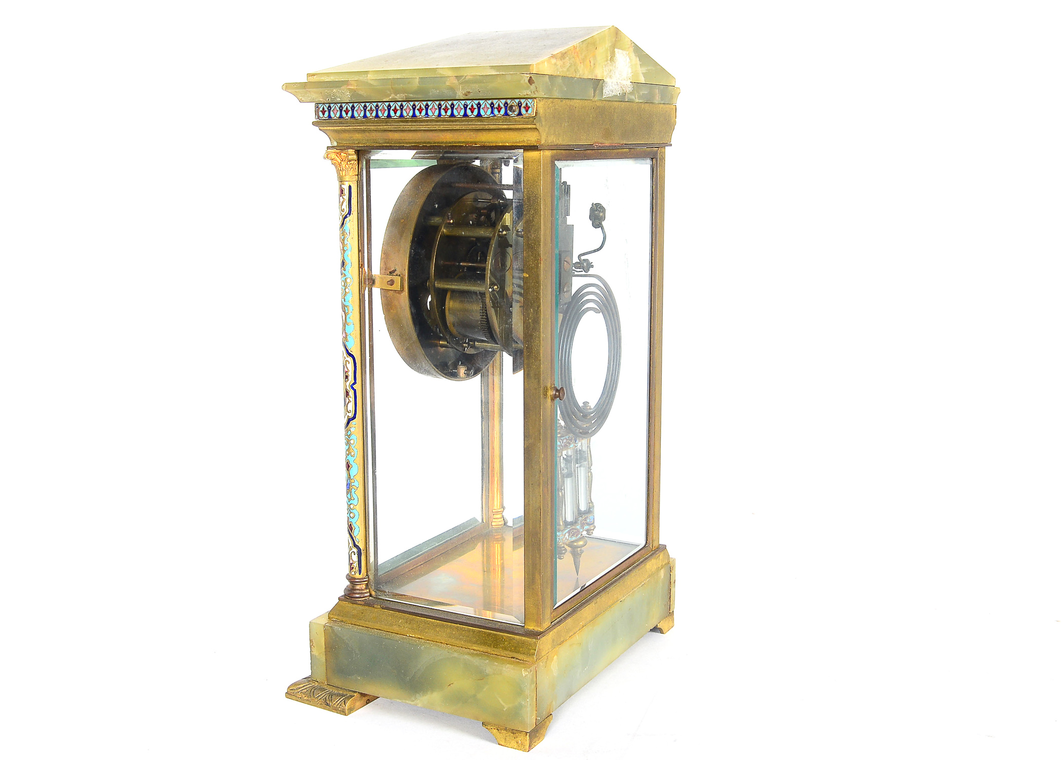 19th Century French Mercury Pendulum Mantel Clock