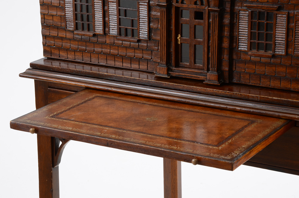 Mahogany Architectural Model Dollhouse on Stand