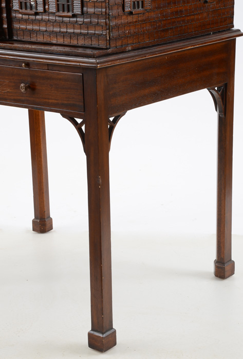 Mahogany Architectural Model Dollhouse on Stand