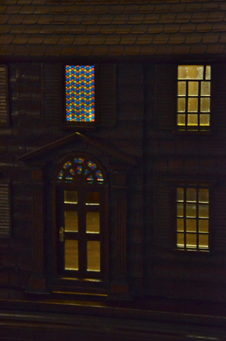 Mahogany Architectural Model Dollhouse on Stand