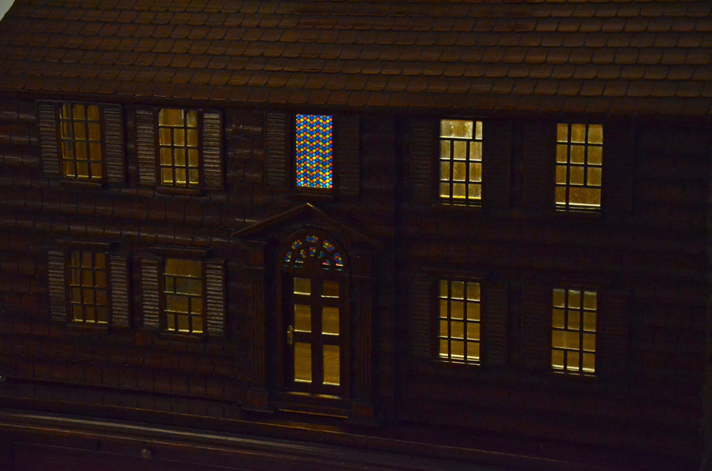 Mahogany Architectural Model Dollhouse on Stand