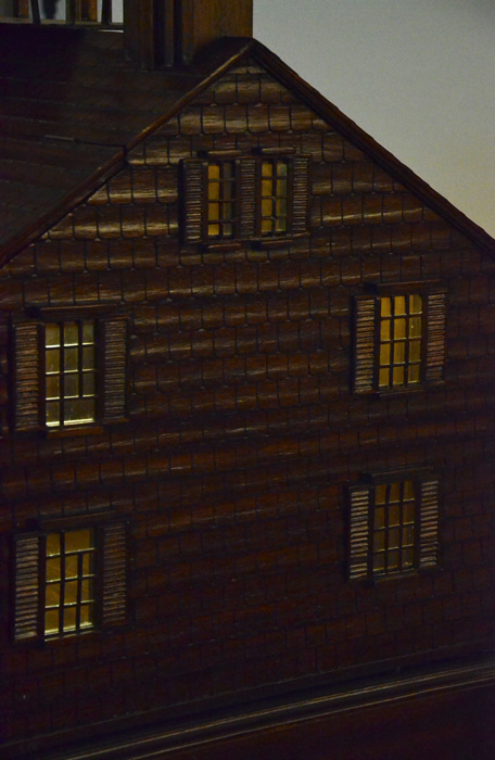 Mahogany Architectural Model Dollhouse on Stand