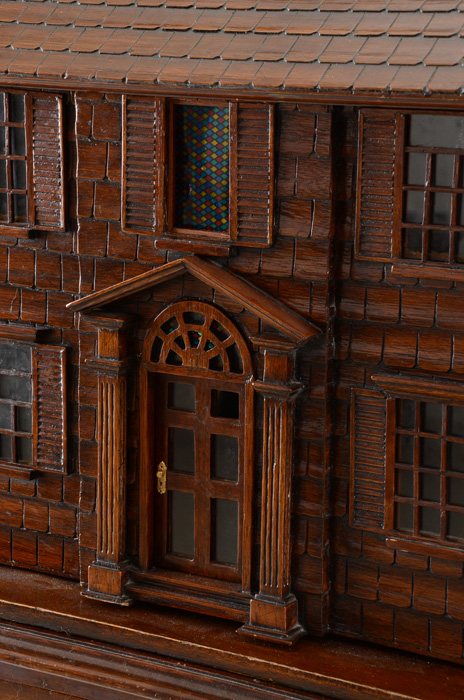 Mahogany Architectural Model Dollhouse on Stand
