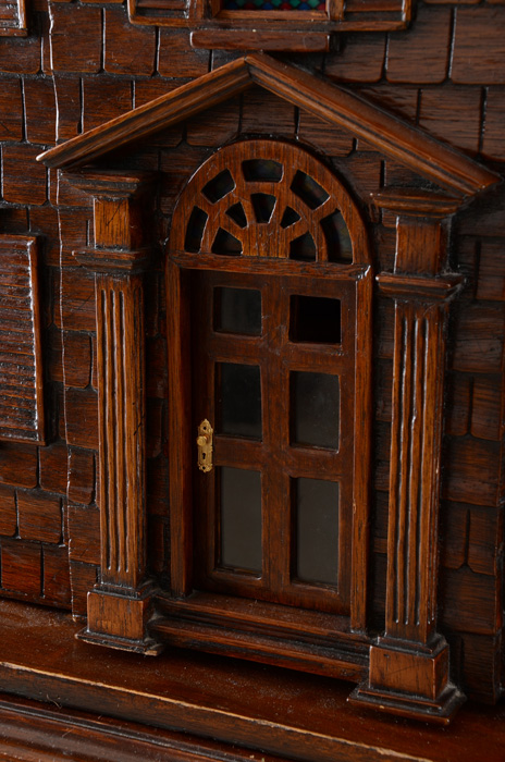 Mahogany Architectural Model Dollhouse on Stand