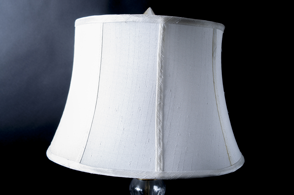 Glass and Brass Table Lamp