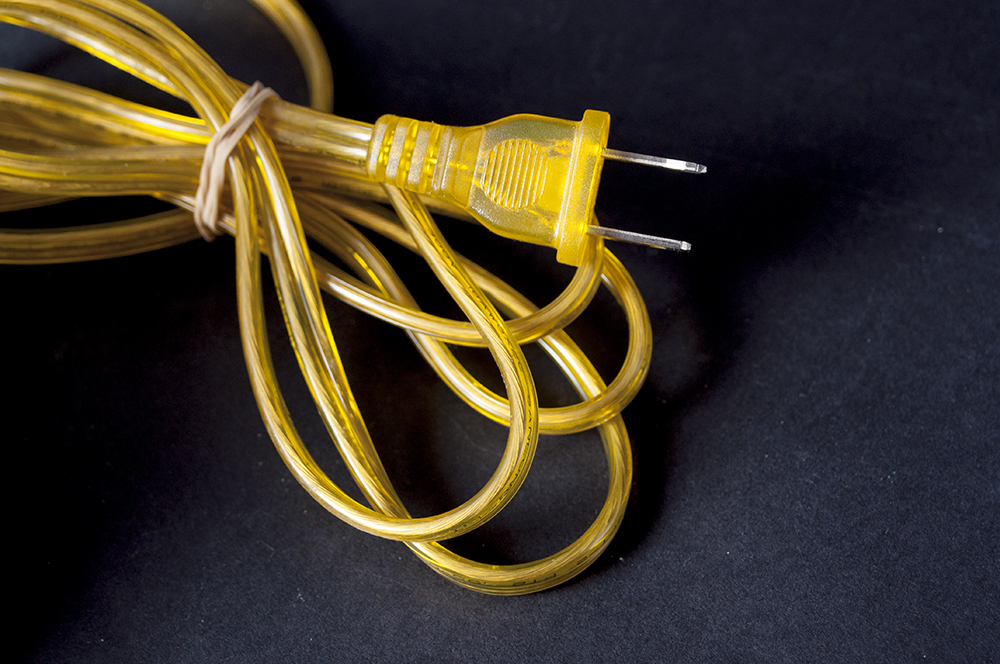 Glass and Brass Table Lamp