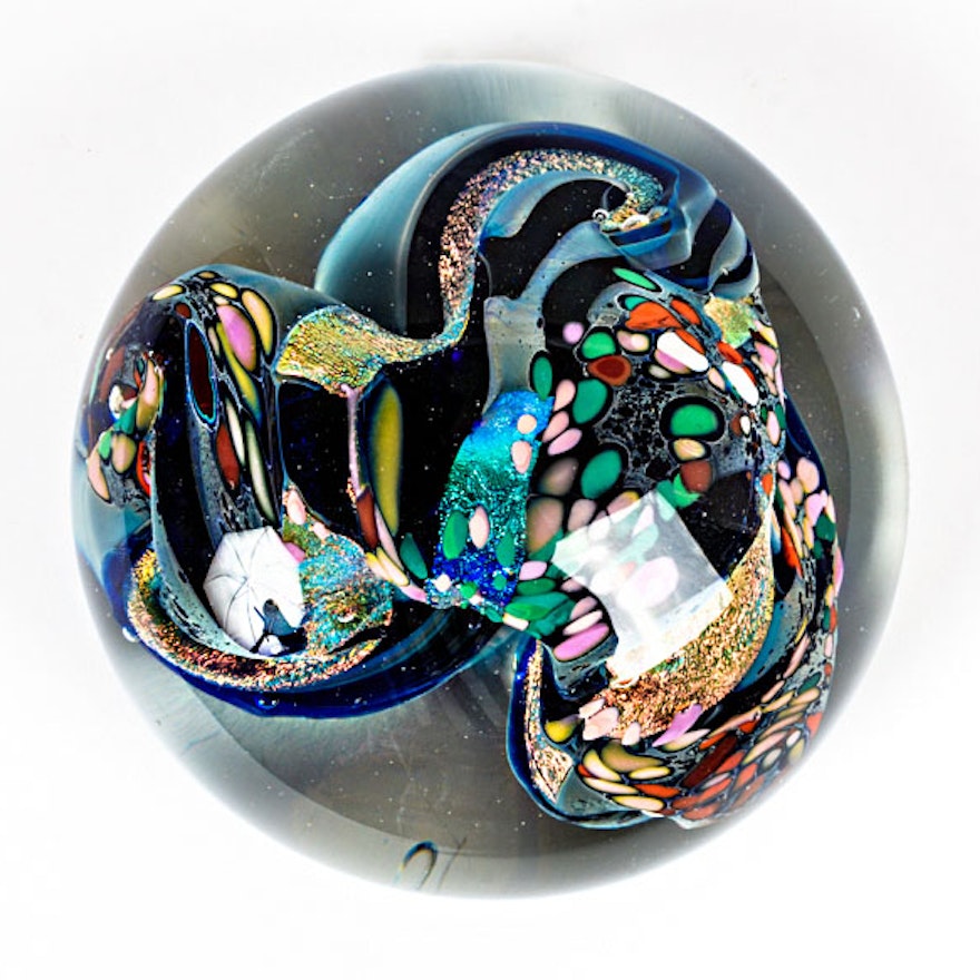 Brilliant Hand-Blown Art Glass Sculpture by Rollin Karg