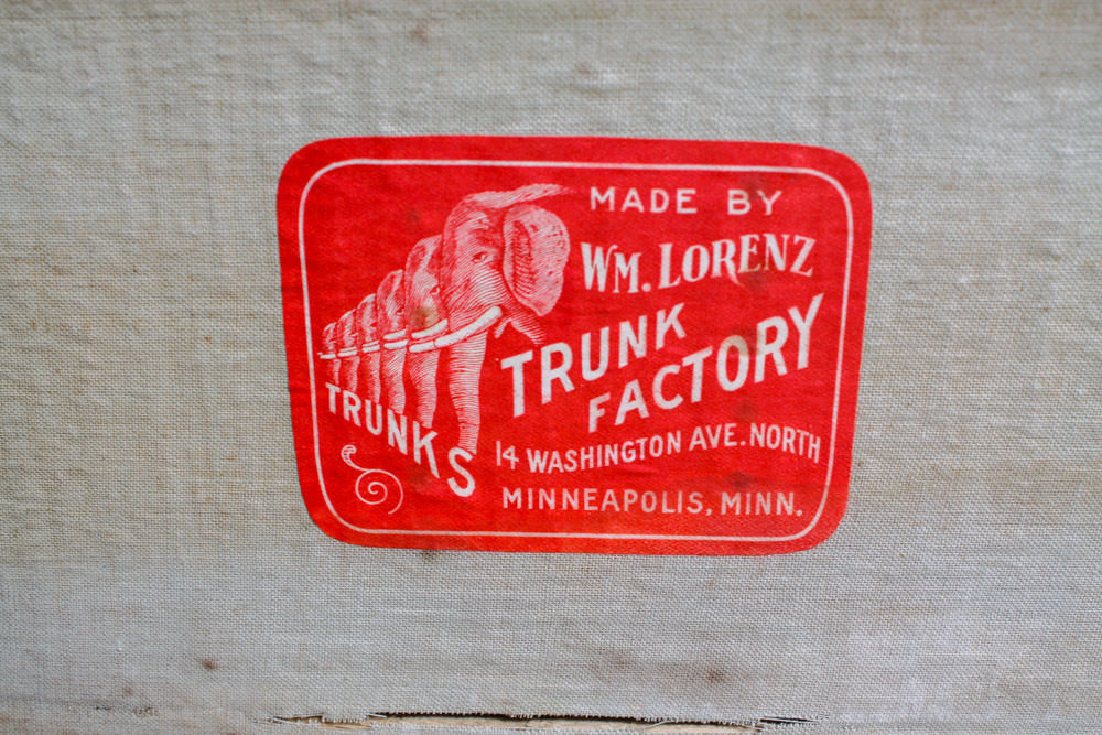 Vintage WM Lorenz Steamer Trunk