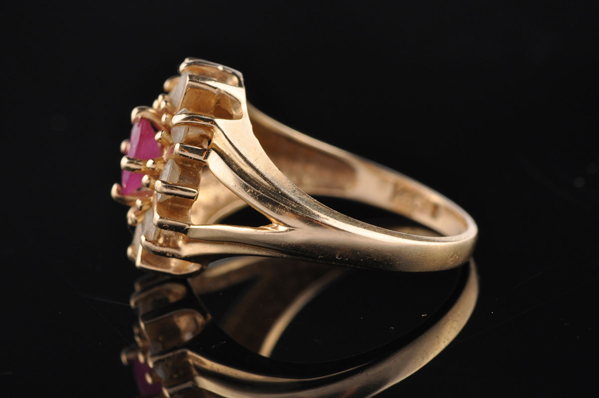 Ruby and Sapphire 14K Yellow Gold Ring