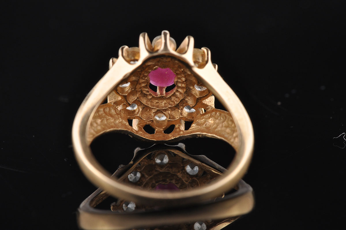 Ruby and Sapphire 14K Yellow Gold Ring