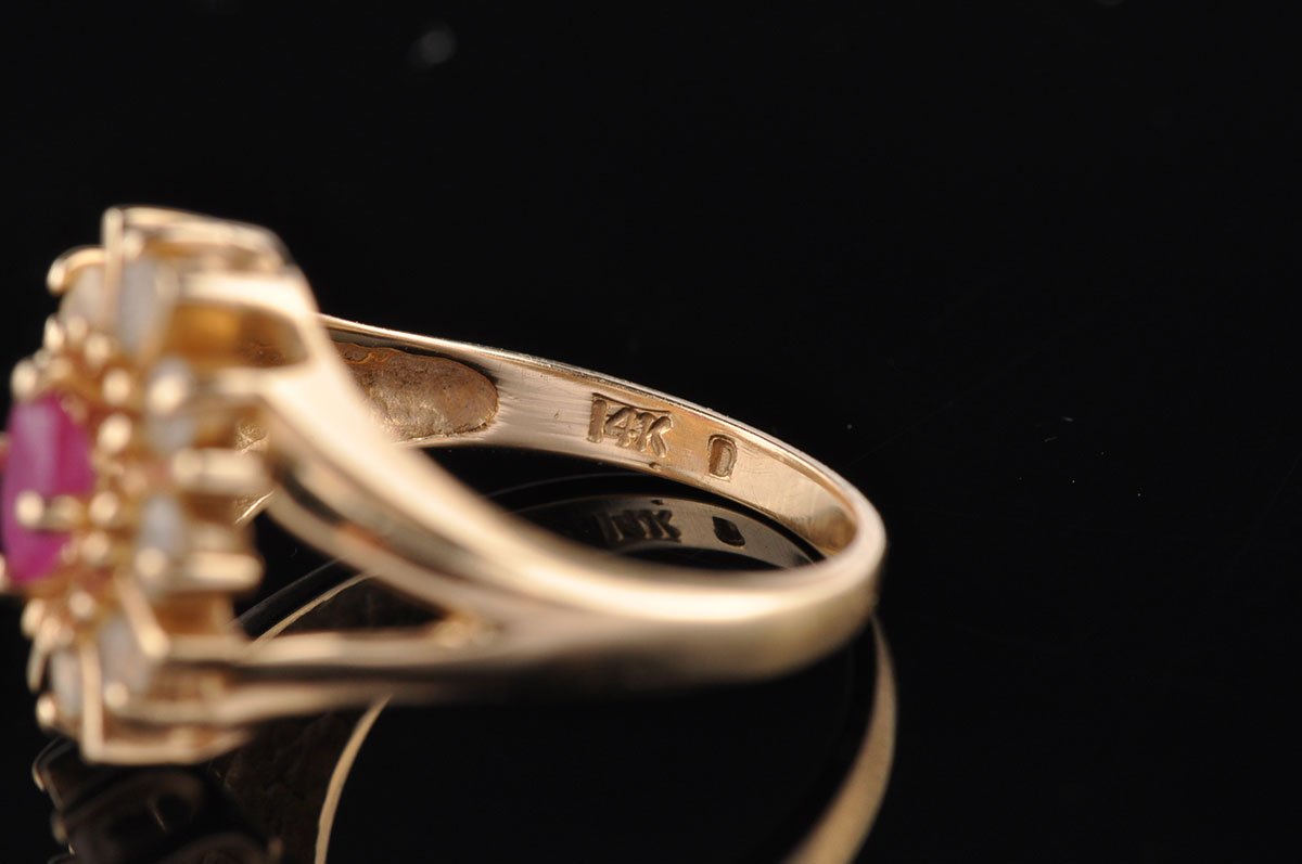 Ruby and Sapphire 14K Yellow Gold Ring