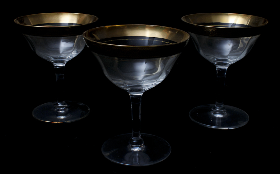 Gold RImmed Champagne Glasses