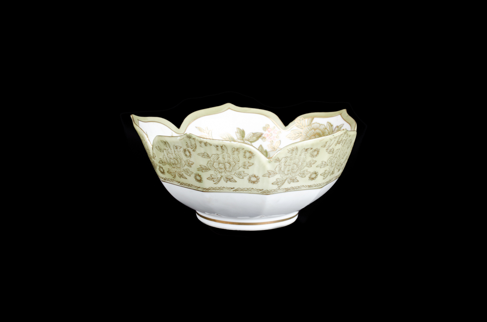 Japanese Floral Lotus Bowl