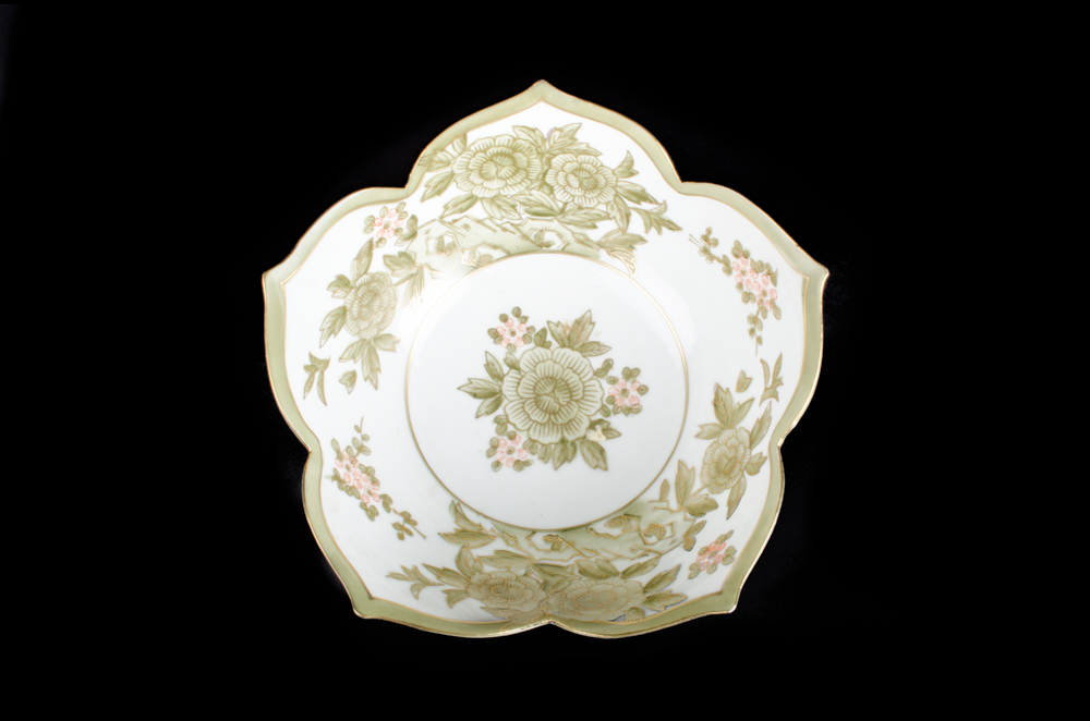 Japanese Floral Lotus Bowl