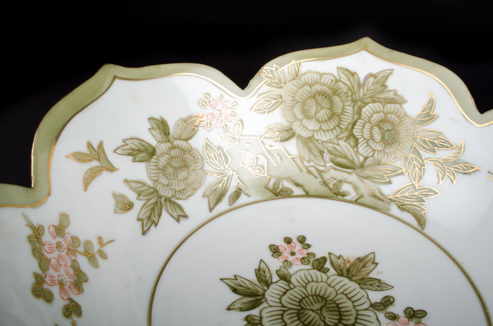 Japanese Floral Lotus Bowl