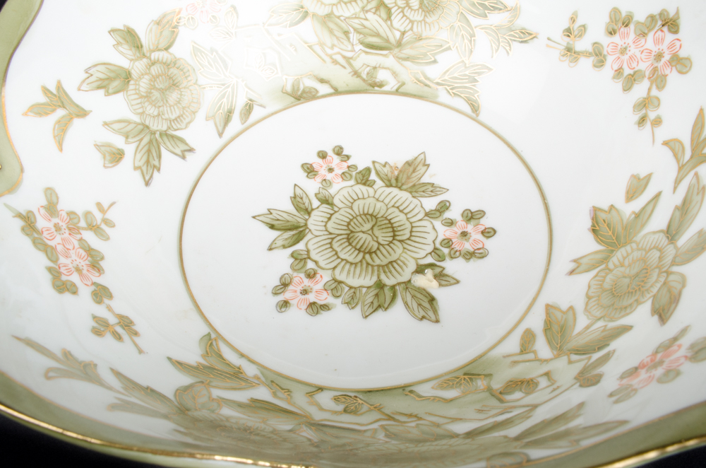 Japanese Floral Lotus Bowl