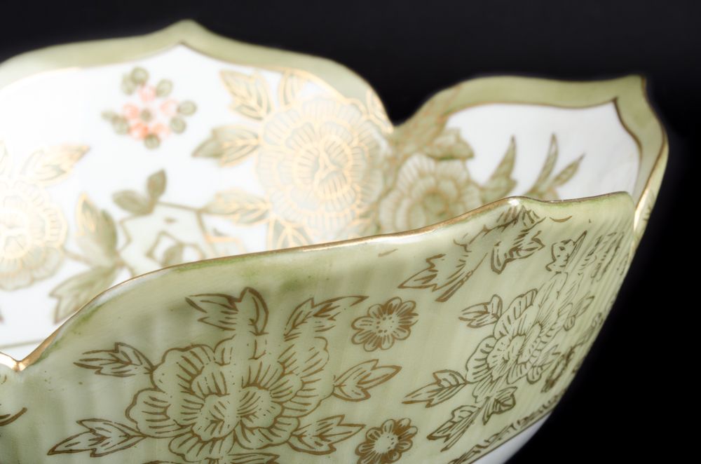 Japanese Floral Lotus Bowl