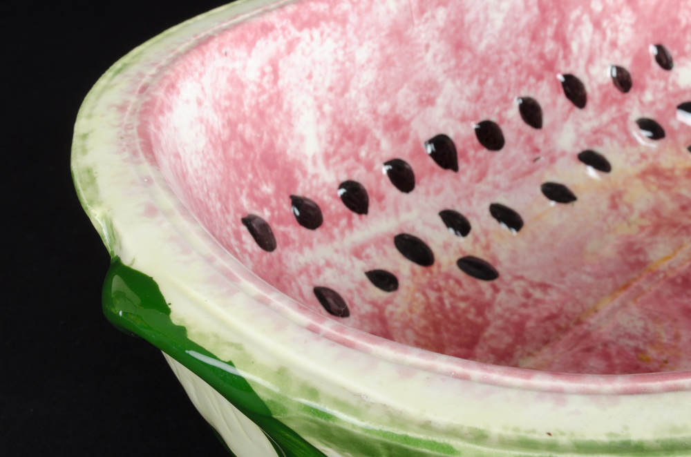 Ceramic Watermelon Basket