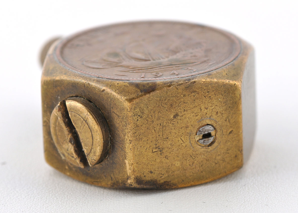 WWII Trench Art Half Pence Lighter