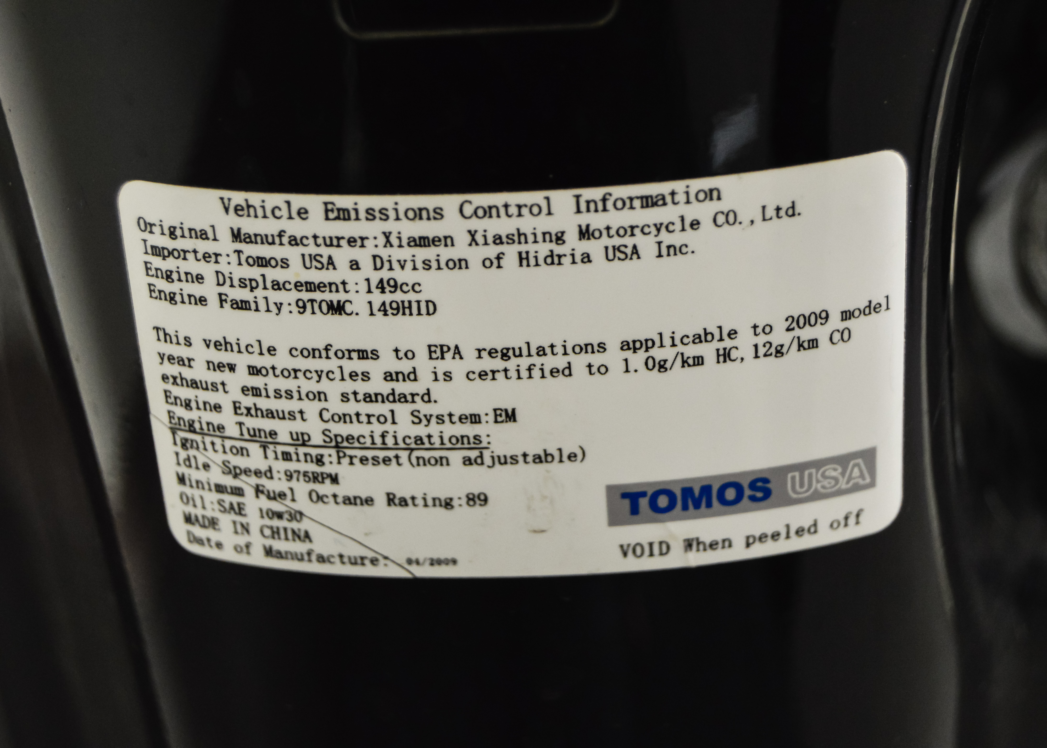 2009 Tomos Velo 150 Motor Scooter