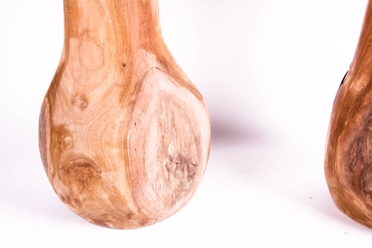 Primitive Teak Stools