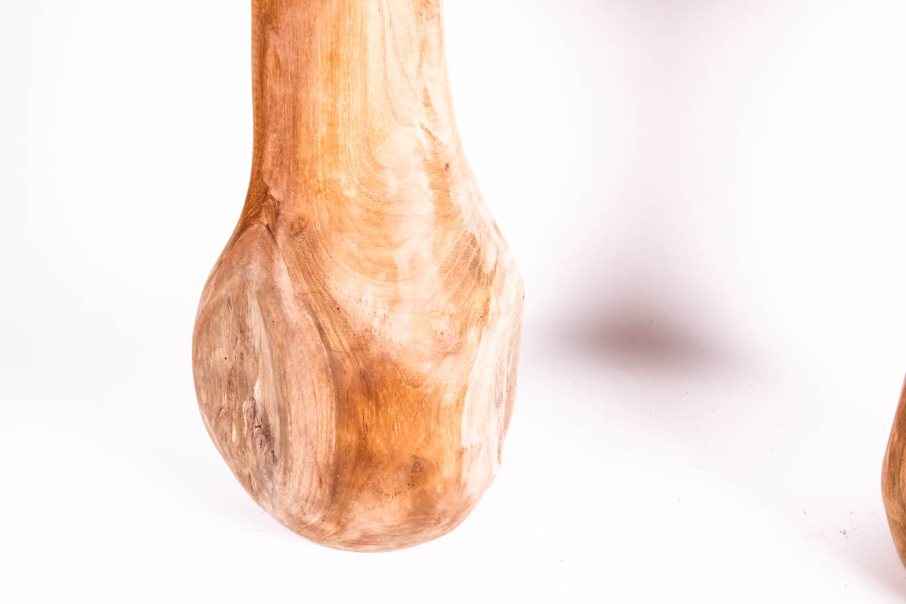 Primitive Teak Stools