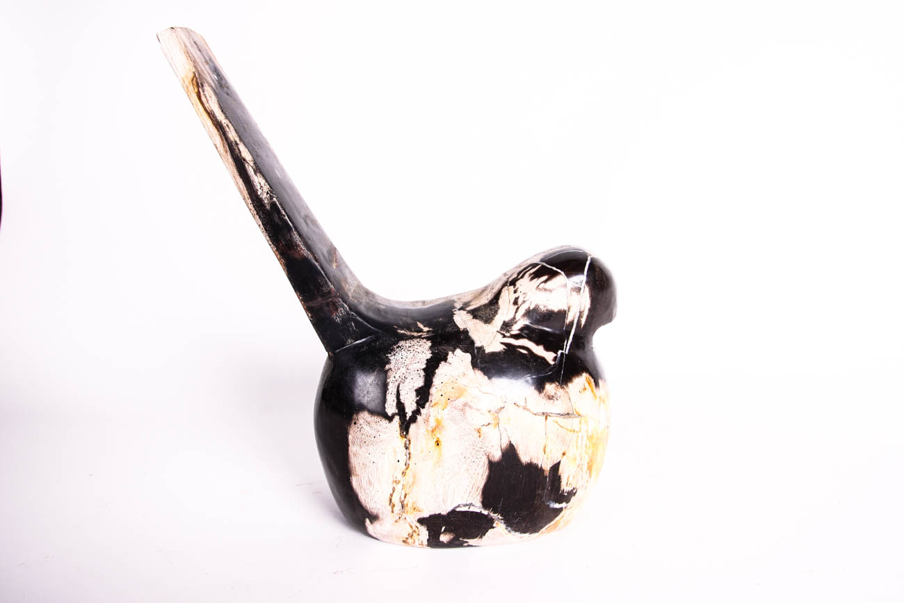 Carved Bird Sculpture out of Petrified Wood