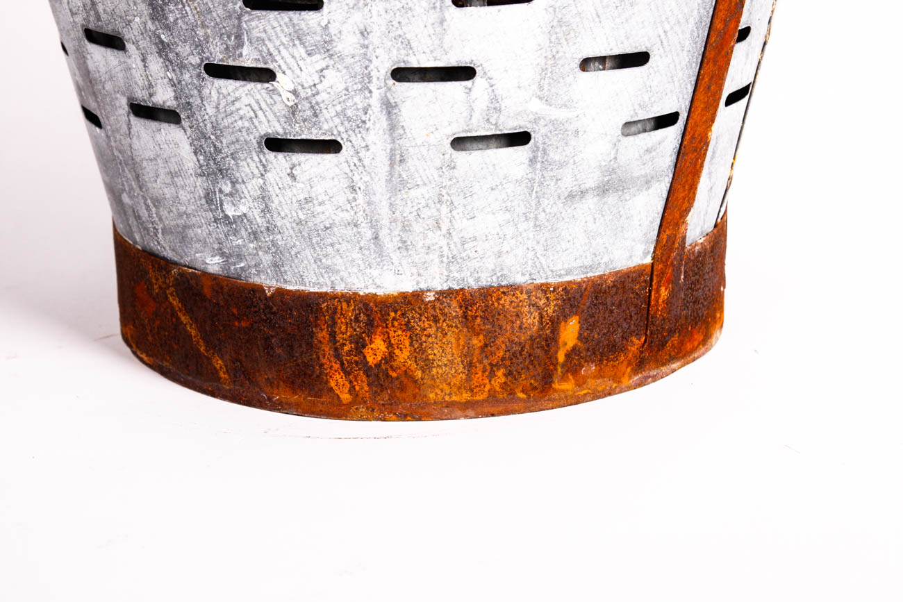 Pair of Mediterranean Olive Colander Buckets