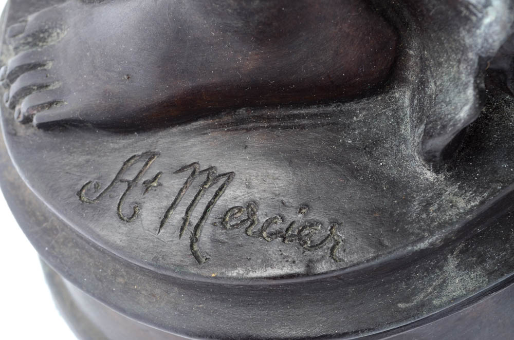 After Antonin Mercie Bronze Sculpture of "David Vainquer"