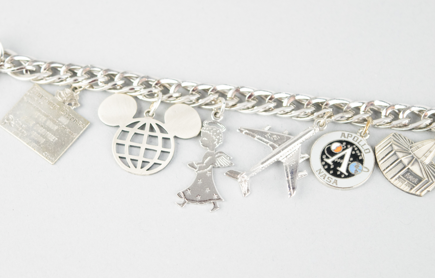 Two Vintage Sterling Silver Charm Bracelets