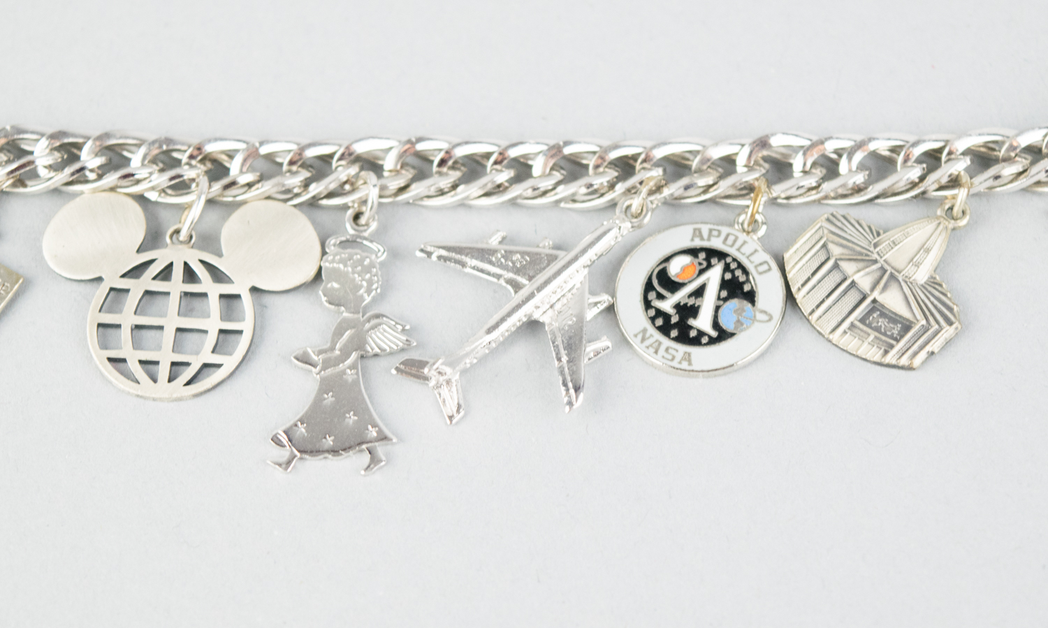 Two Vintage Sterling Silver Charm Bracelets