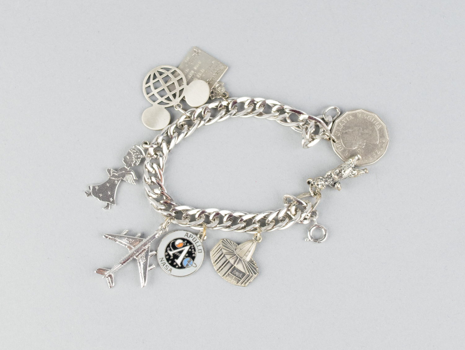 Two Vintage Sterling Silver Charm Bracelets