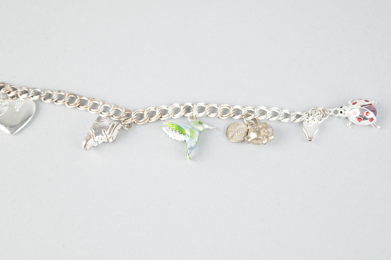 Two Vintage Sterling Silver Charm Bracelets