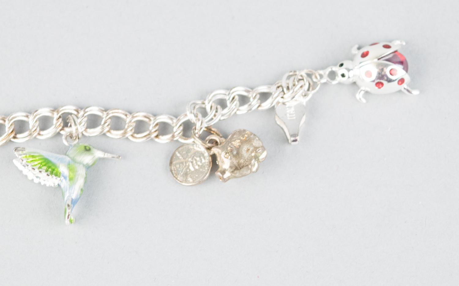 Two Vintage Sterling Silver Charm Bracelets