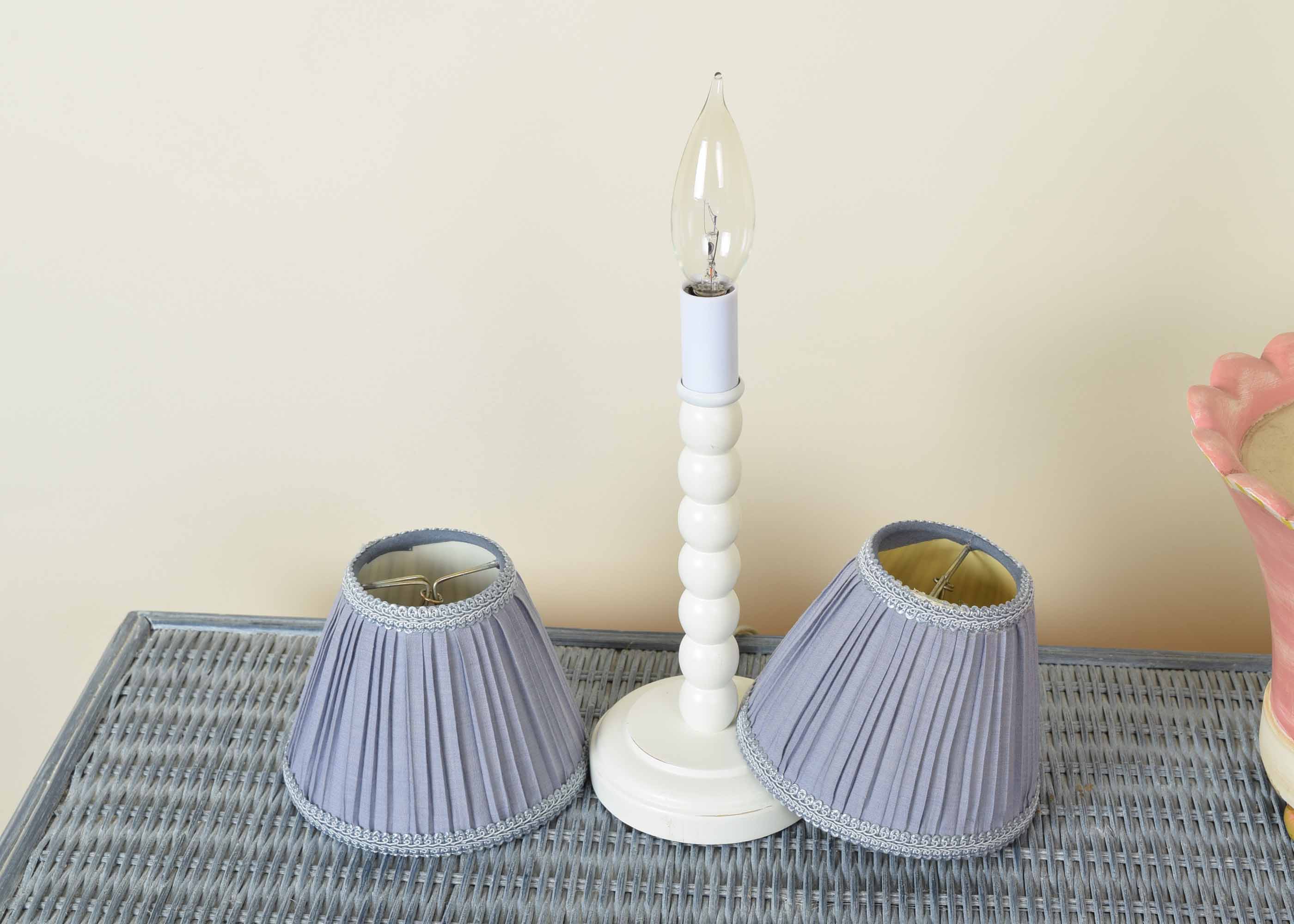 Pair of Painted Lamps