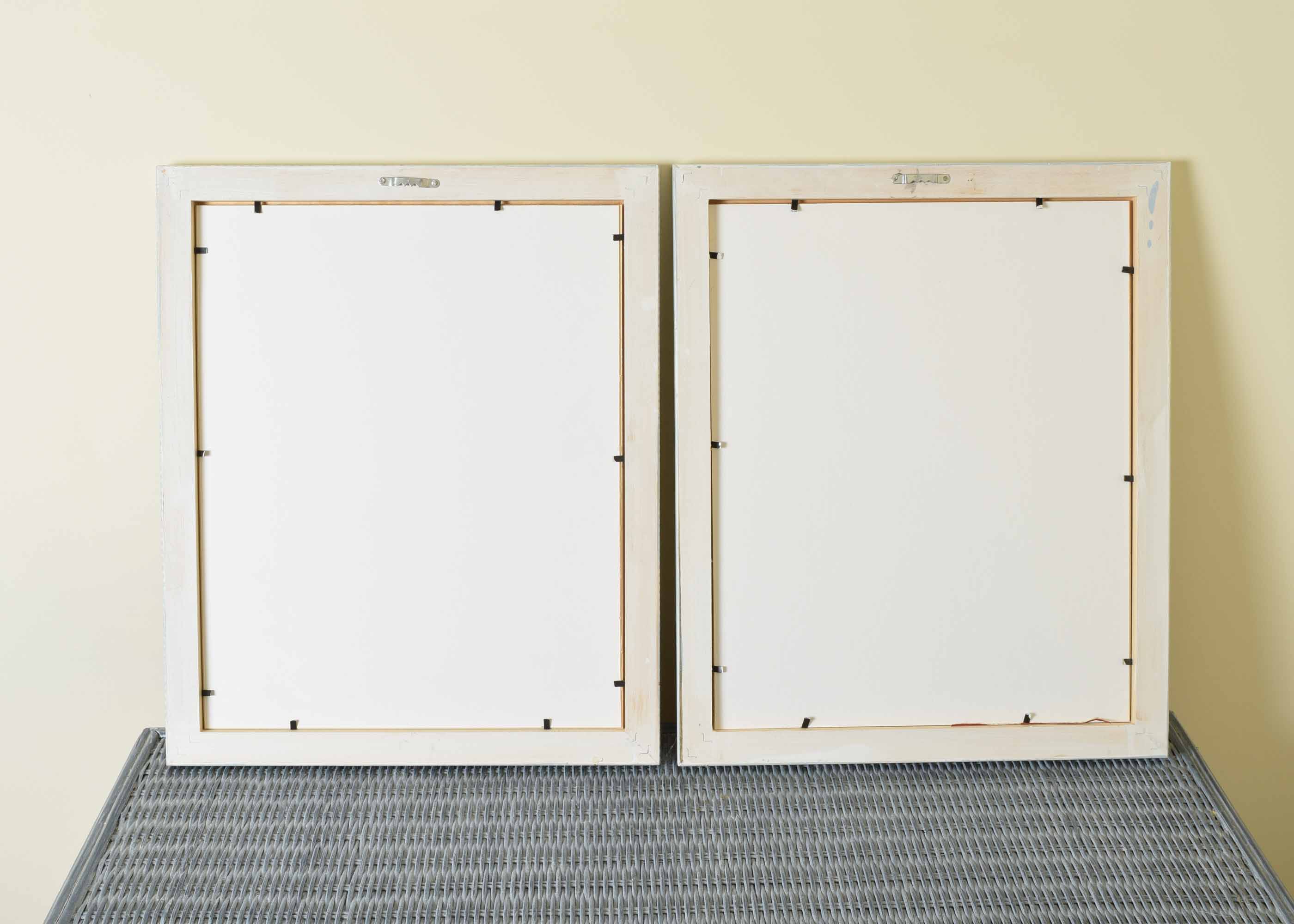 Pair of Offset Lithograph Floral Framed Prints