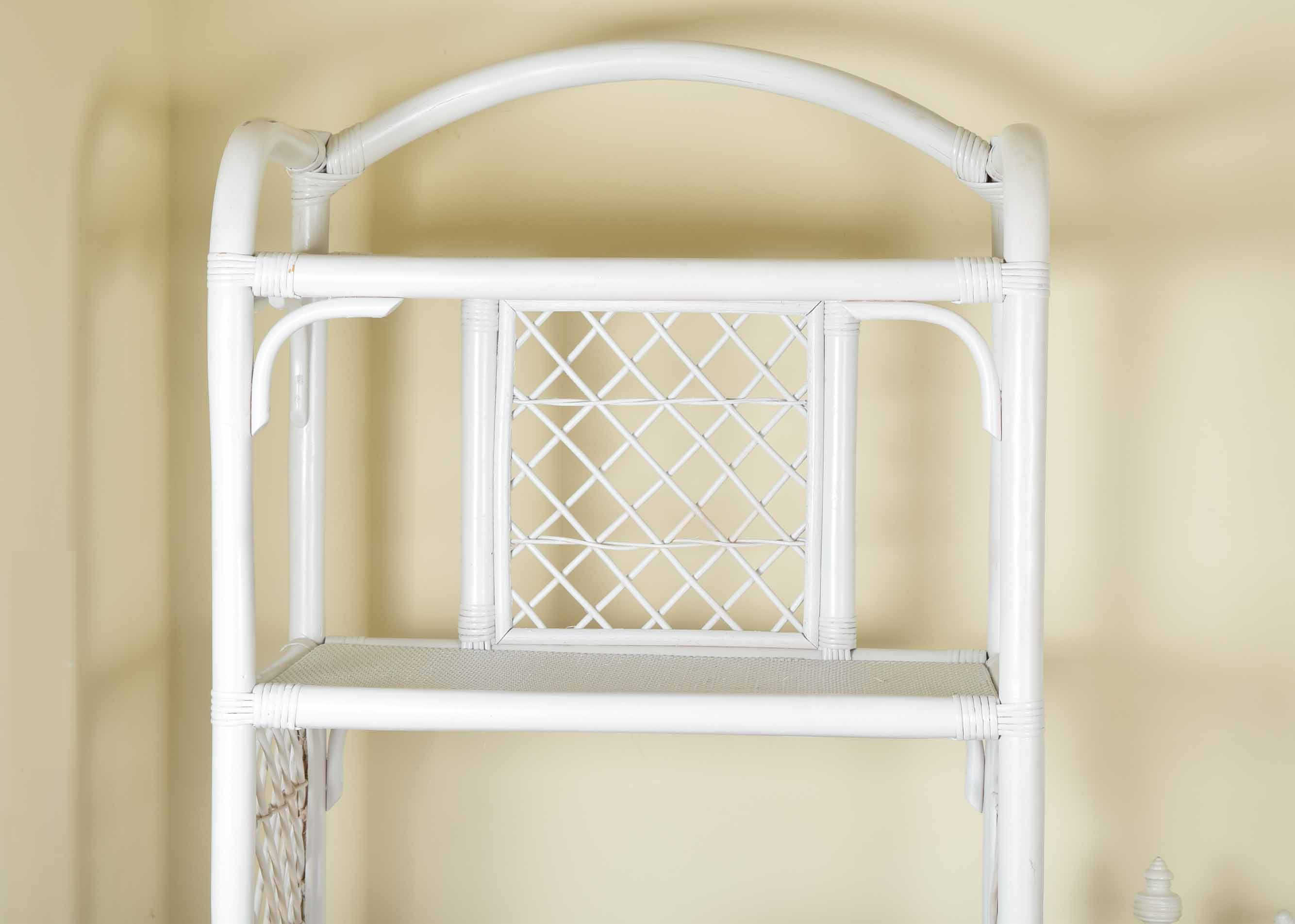 Bamboo and Rattan Shelf Duo