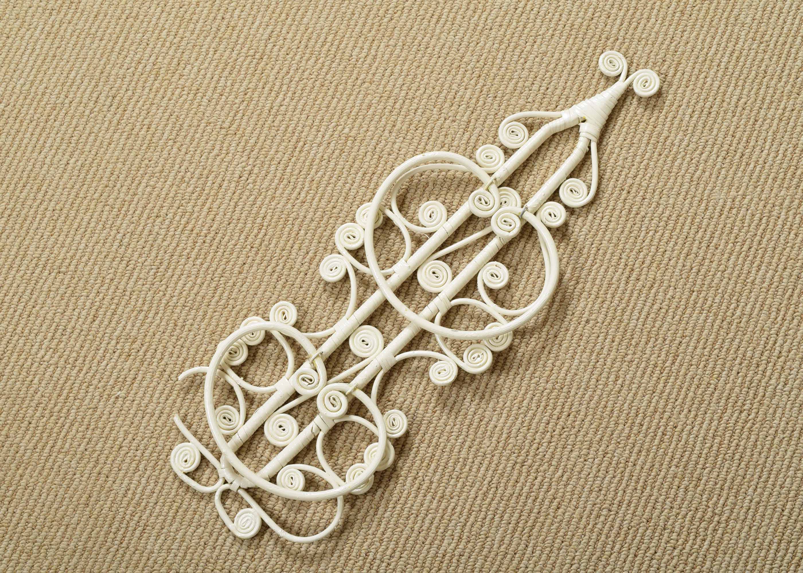 Bamboo and Rattan Shelf Duo