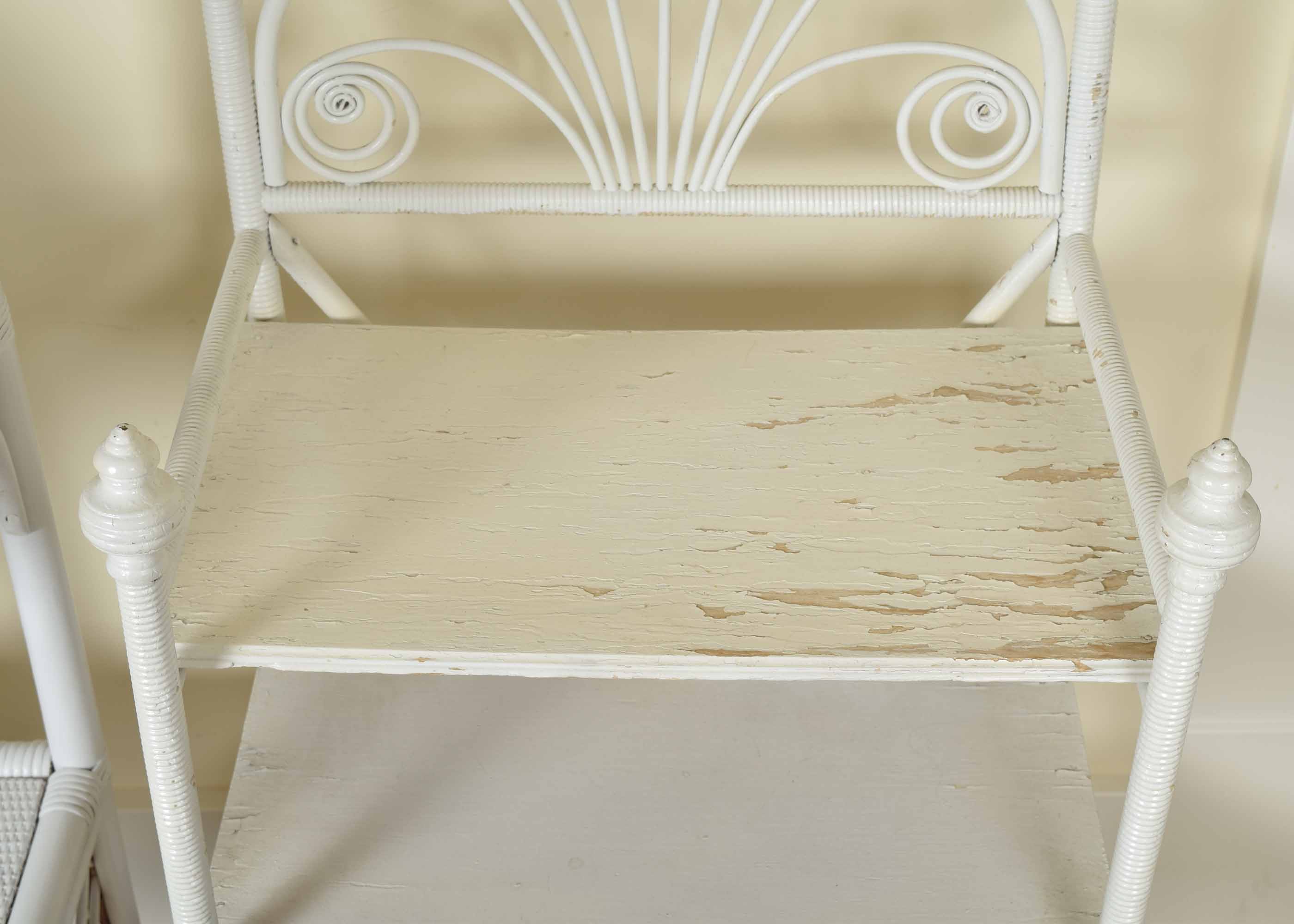 Bamboo and Rattan Shelf Duo