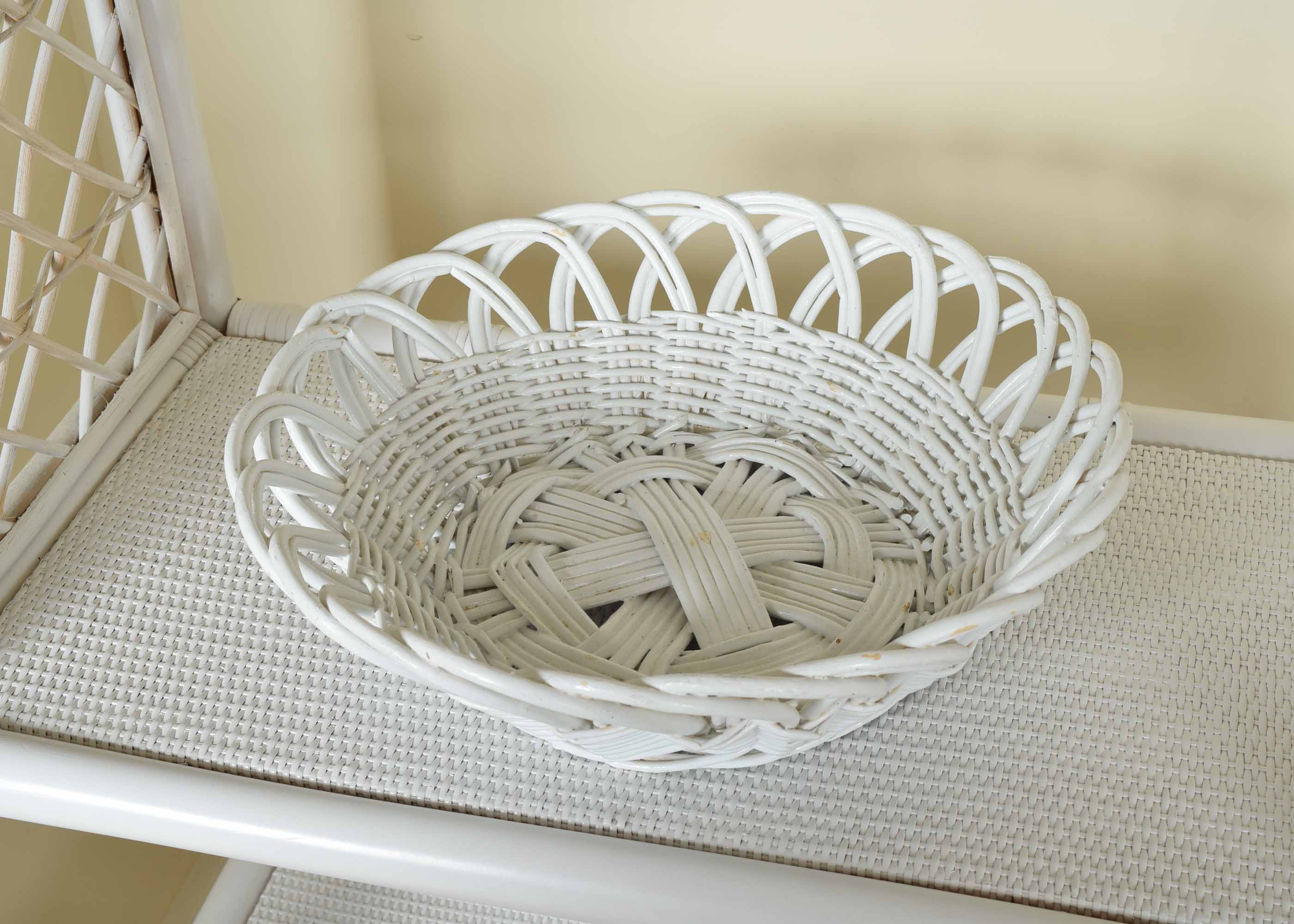 Bamboo and Rattan Shelf Duo