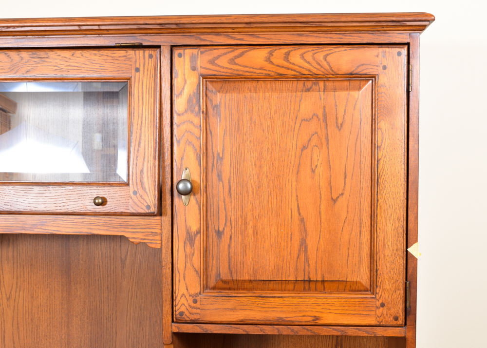Oak Desk Work Station in Honey Brown Finish
