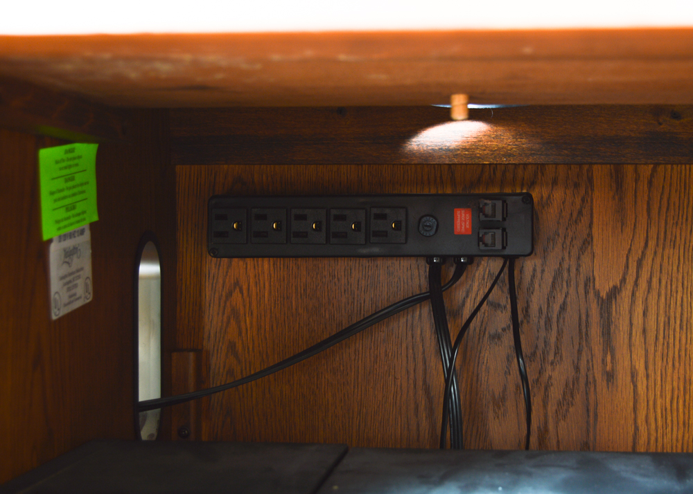 Oak Desk Work Station in Honey Brown Finish