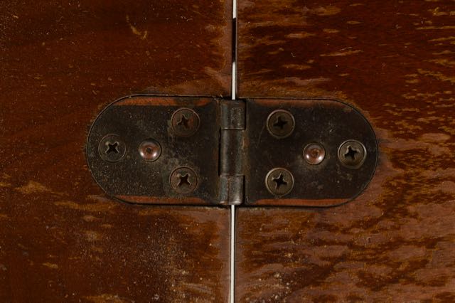 Vintage Sewing Machine and Walnut Veneer Sewing Table